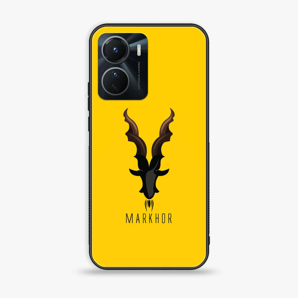 Vivo Y16 - Markhor Design 1- Premium Printed Glass soft Bumper shock Proof Case  CS-39885 CS-23495