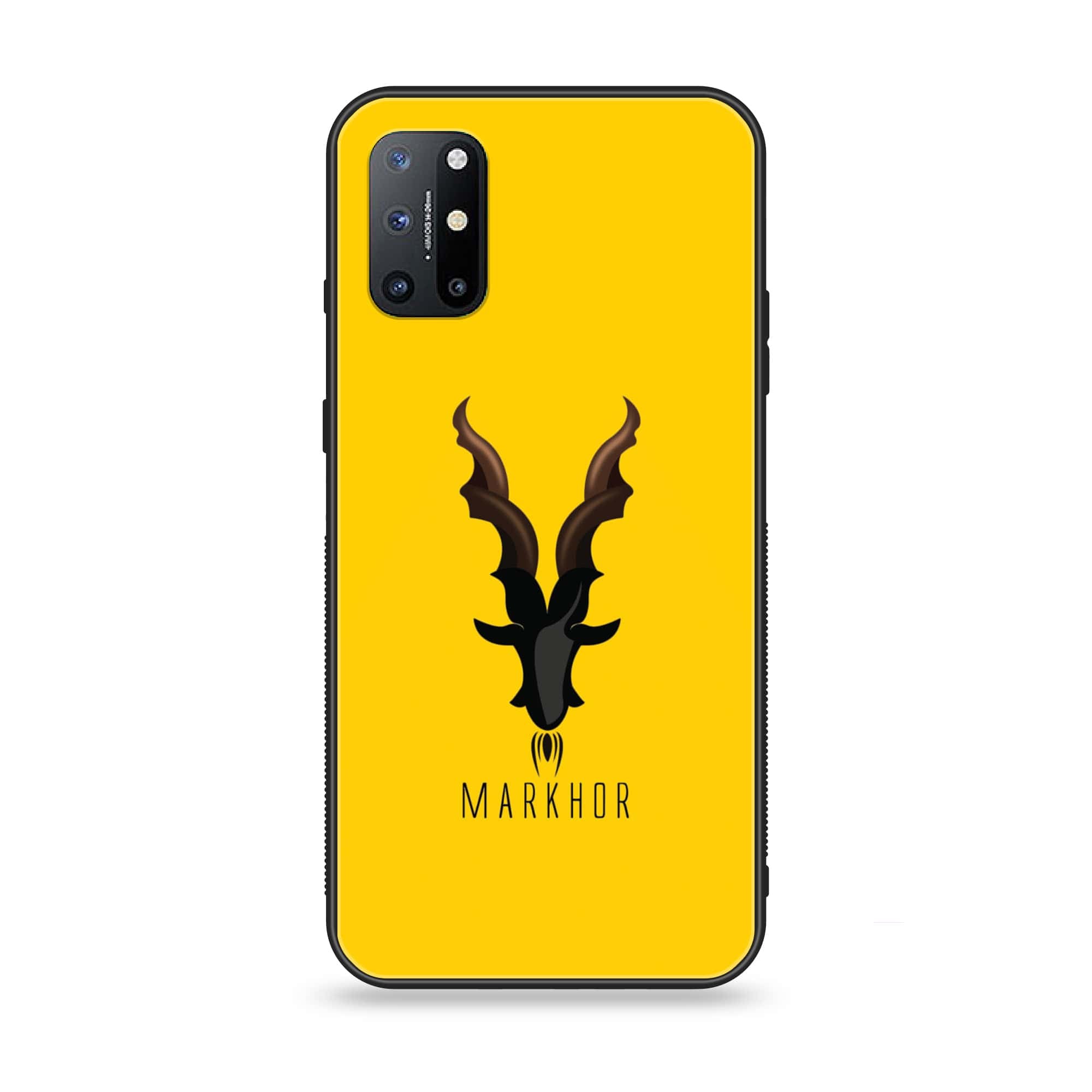 OnePlus 8T Markhor Series  Premium Printed Glass soft Bumper shock Proof Case