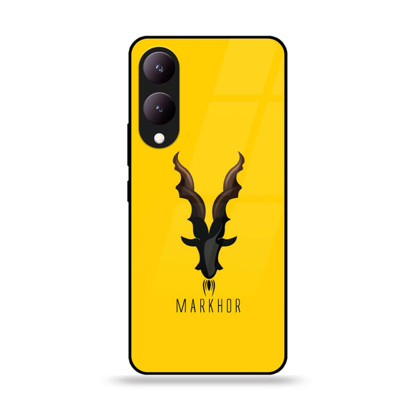 Vivo Y17S - Markhor Design 1- Premium Printed Glass soft Bumper shock Proof Case CS-12705 CS-13341