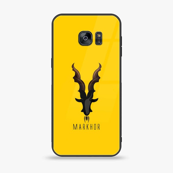 Samsung Galaxy S7 - Markhor Series - Premium Printed Glass soft Bumper shock Proof Case