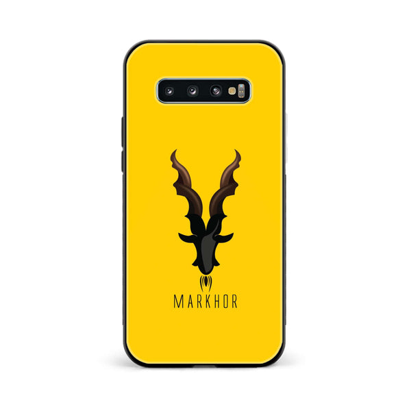Galaxy S10 Plus - Markhor Series - Premium Printed Glass soft Bumper shock Proof Case