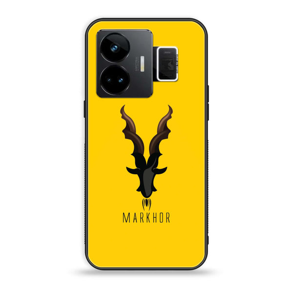 Realme GT3 - Markhor Series - Premium Printed Glass soft Bumper shock Proof Case