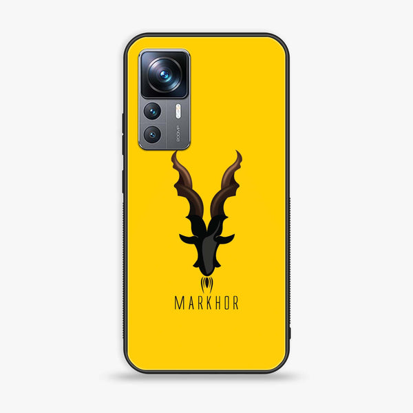 Xiaomi 12T - Markhor Series - Premium Printed Glass soft Bumper shock Proof Case