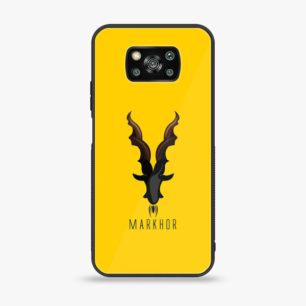 Xiaomi Poco X3 NFC - Markhor Series Design 1  - Premium Printed Glass soft Bumper shock Proof Case  CS-20412