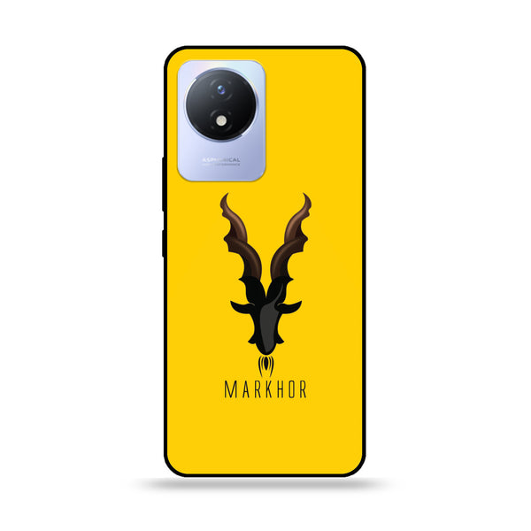 Vivo Y02 - Markhor Design 1 - Premium Printed Glass soft Bumper shock Proof Case CS-8807
