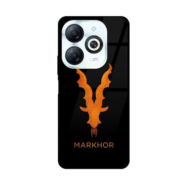 Infinix Smart 8 /Infinix Hot 40i - Markhor Design 12- Premium Printed Glass soft Bumper shock Proof Case CS-11701