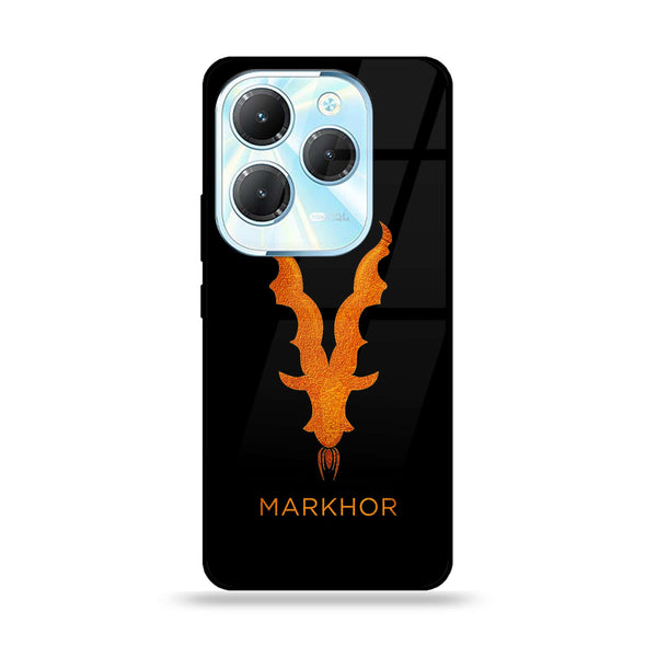 Infinix Hot 40 - Markhor Design 12 - Premium Printed Glass soft Bumper shock Proof Case CS-8011