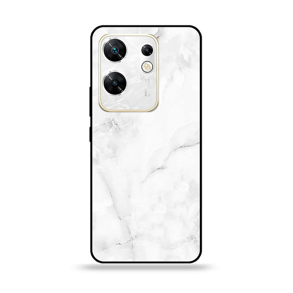 Infinix Zero 30 4G - White Marble Design 5  - Premium Metal Printed soft Bumper shock Proof Case CS-33987