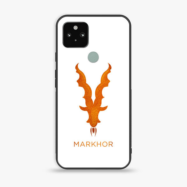 Google Pixel 5- Markhor design 1- Premium Metal Printed soft Bumper Shock Proof Case CS-11248