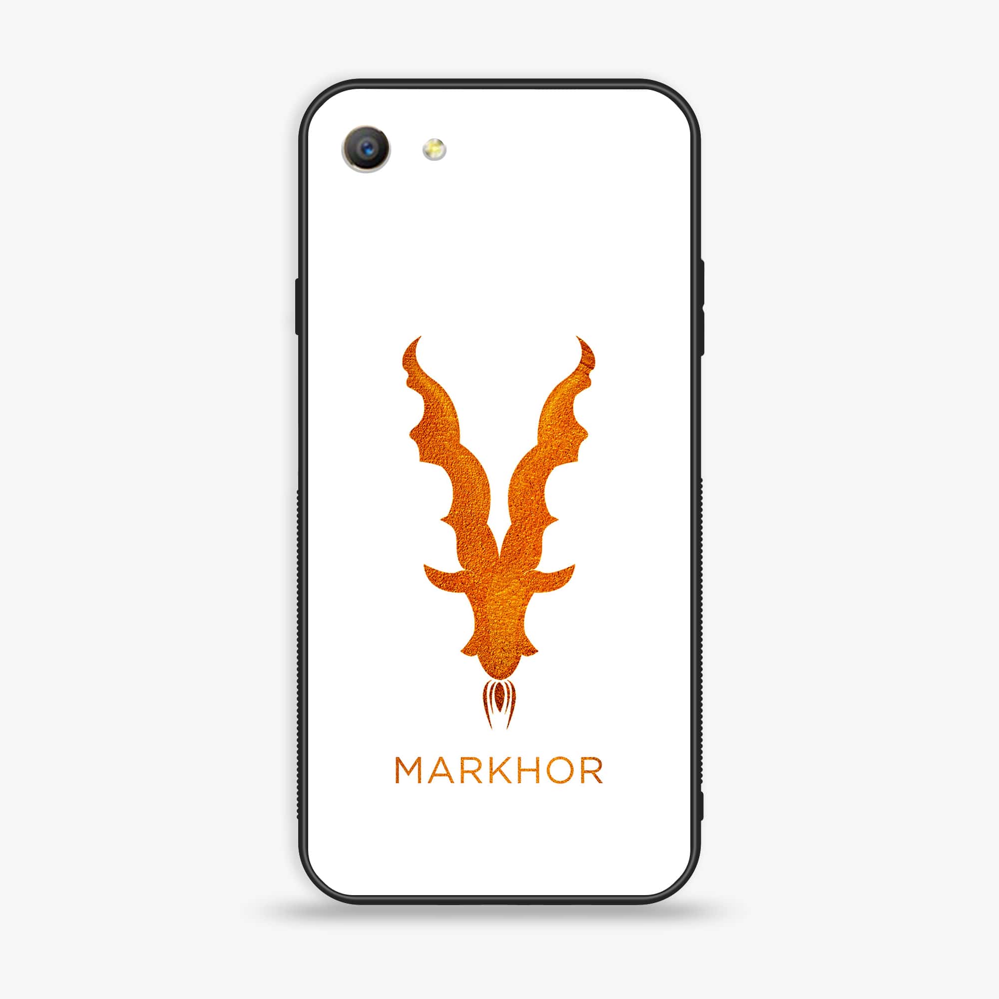 Oppo A57 Markhor series Premium Printed Glass soft Bumper shock Proof Case