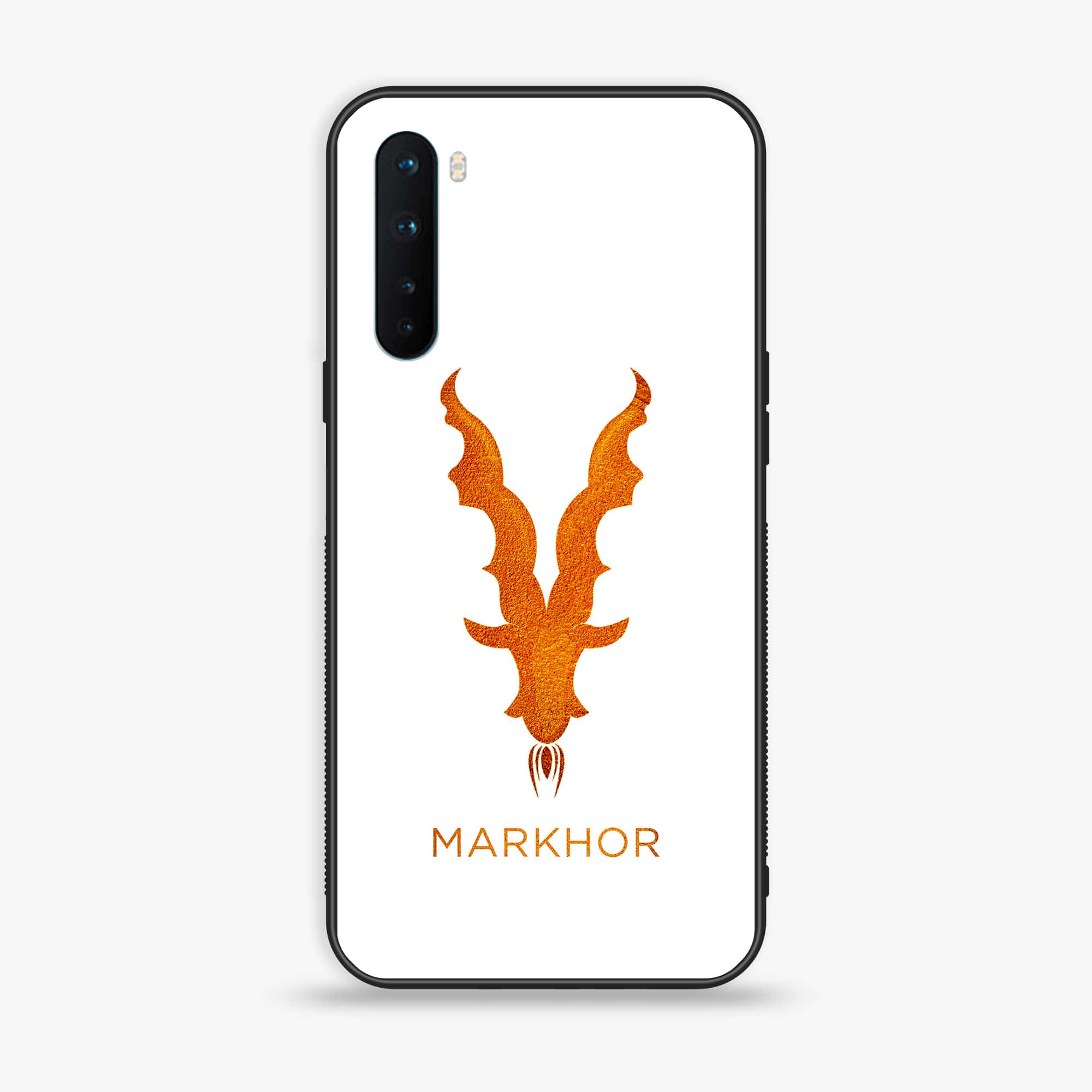 OnePlus Nord - Markhor Series - Premium Printed Glass soft Bumper shock Proof Case