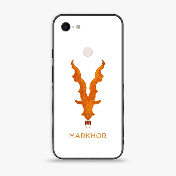 Google Pixel 3 XL- Markhor Series Design 11 - Premium Printed Glass soft Bumper shock Proof Case  CS-19019