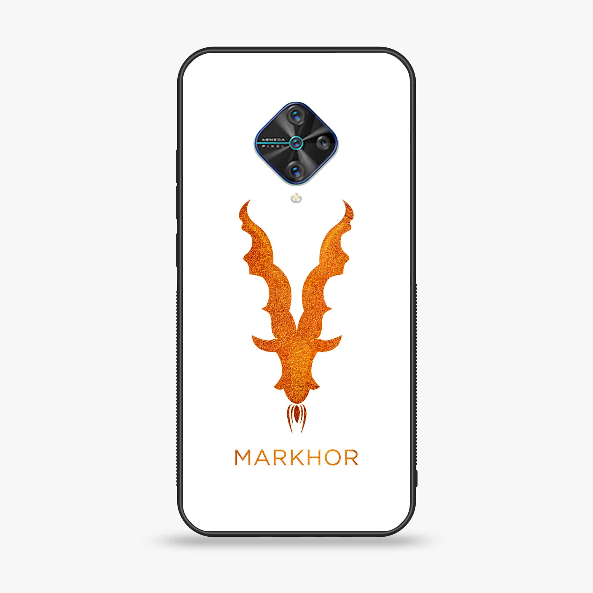 Vivo Y51 (Camera in middle) - Markhor Series - Premium Printed Glass soft Bumper shock Proof Case