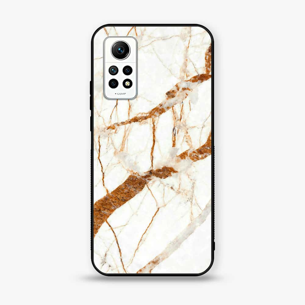 Xiaomi Redmi Note 12 Pro - White Marble Series - Premium Printed Glass soft Bumper shock Proof Case