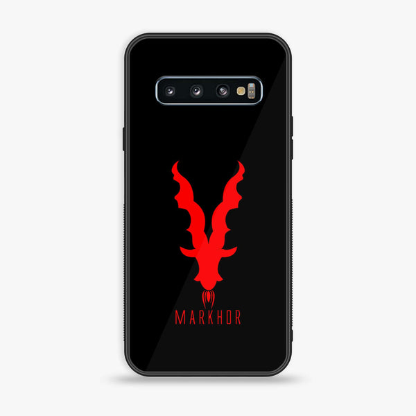 Samsung Galaxy S10 - Markhor Design 10 - Premium Printed Glass soft Bumper shock Proof Case CS-9386