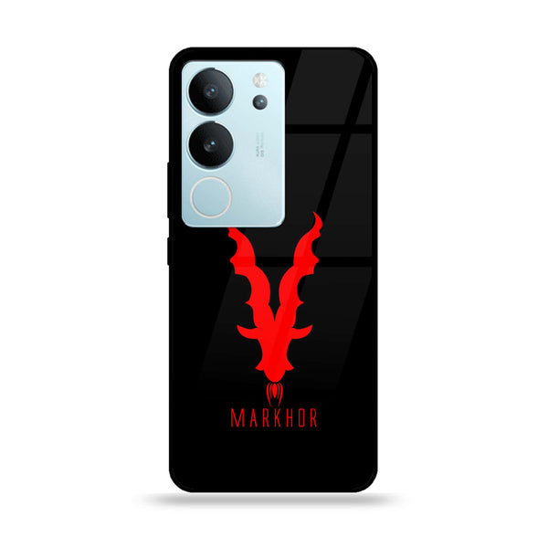 Vivo V29 - Markhor Design 10 - Premium Printed Glass soft Bumper shock Proof Case CS-8767