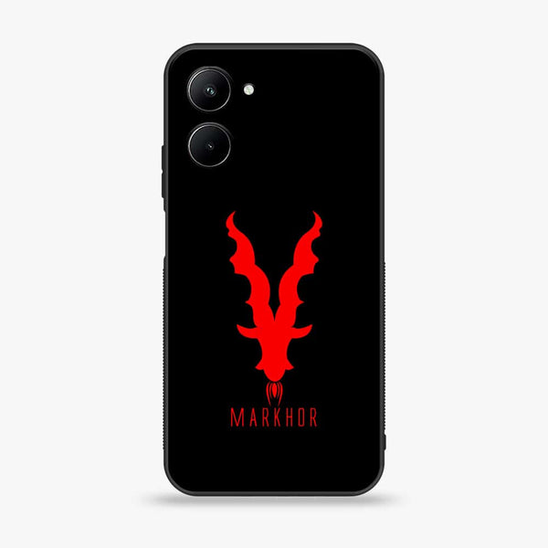 Realme C33 - Markhor Design 10 - Premium Printed Glass soft Bumper shock Proof Case CS-18428