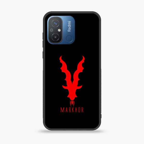 Xiaomi Redmi 12C - Markhor Design 10- Premium Printed Glass soft Bumper shock Proof Case CS-12457