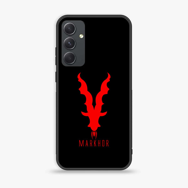 Samsung Galaxy A24 4G - Markhor Design 10 - Premium Printed Glass soft Bumper shock Proof Case CS-9371