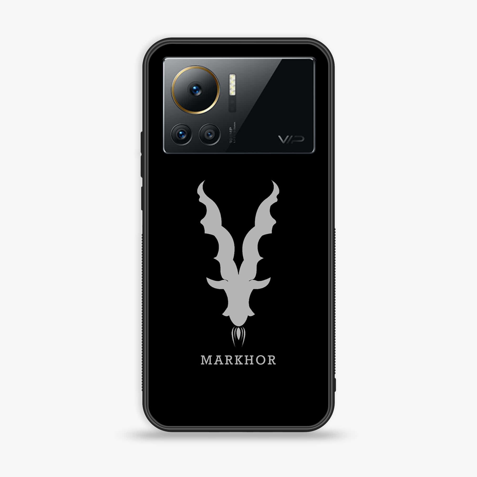 Infinix Note 12 VIP - Markhor series - Premium Printed Glass soft Bumper shock Proof Case
