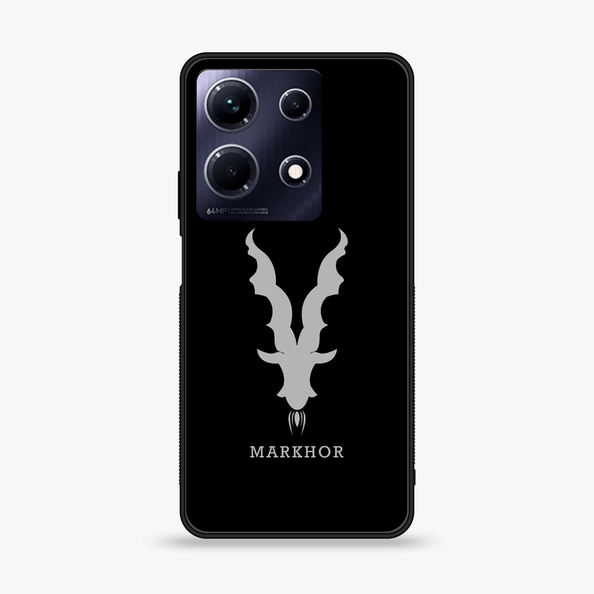 Infinix Note 30 - Markhor Series - Premium Printed Glass soft Bumper shock Proof Case