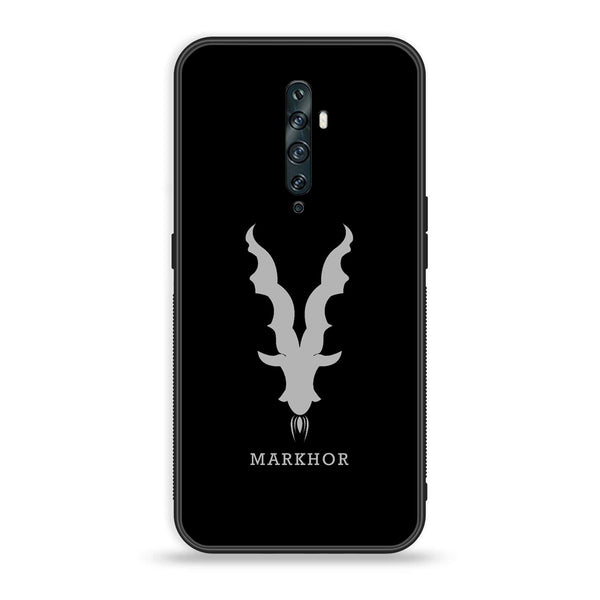 OPPO Reno 2f - Markhor Series Design 9- Premium Printed Glass soft Bumper shock Proof Case CS-40760