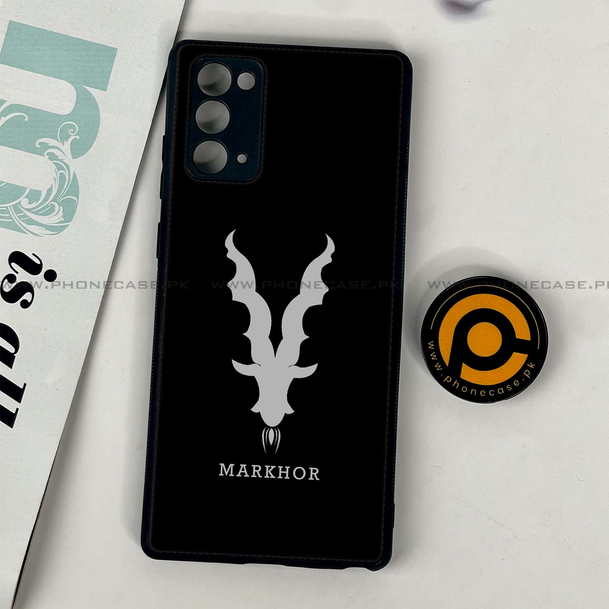 Samsung Galaxy Note 20 - Markhor Series - Premium Printed Glass soft Bumper shock Proof Case