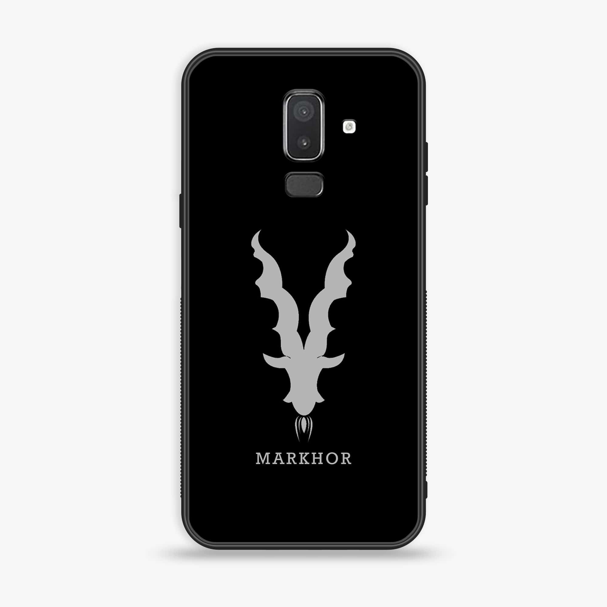 Samsung Galaxy J8 2018 - Markhor Series - Premium Printed Glass soft Bumper shock Proof Case