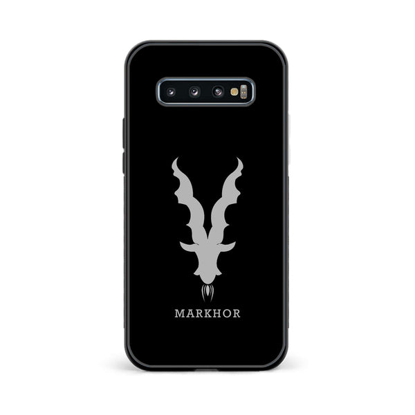 Galaxy S10 Plus - Markhor Design 9 - Premium Printed Glass soft Bumper shock Proof Case CS-17382