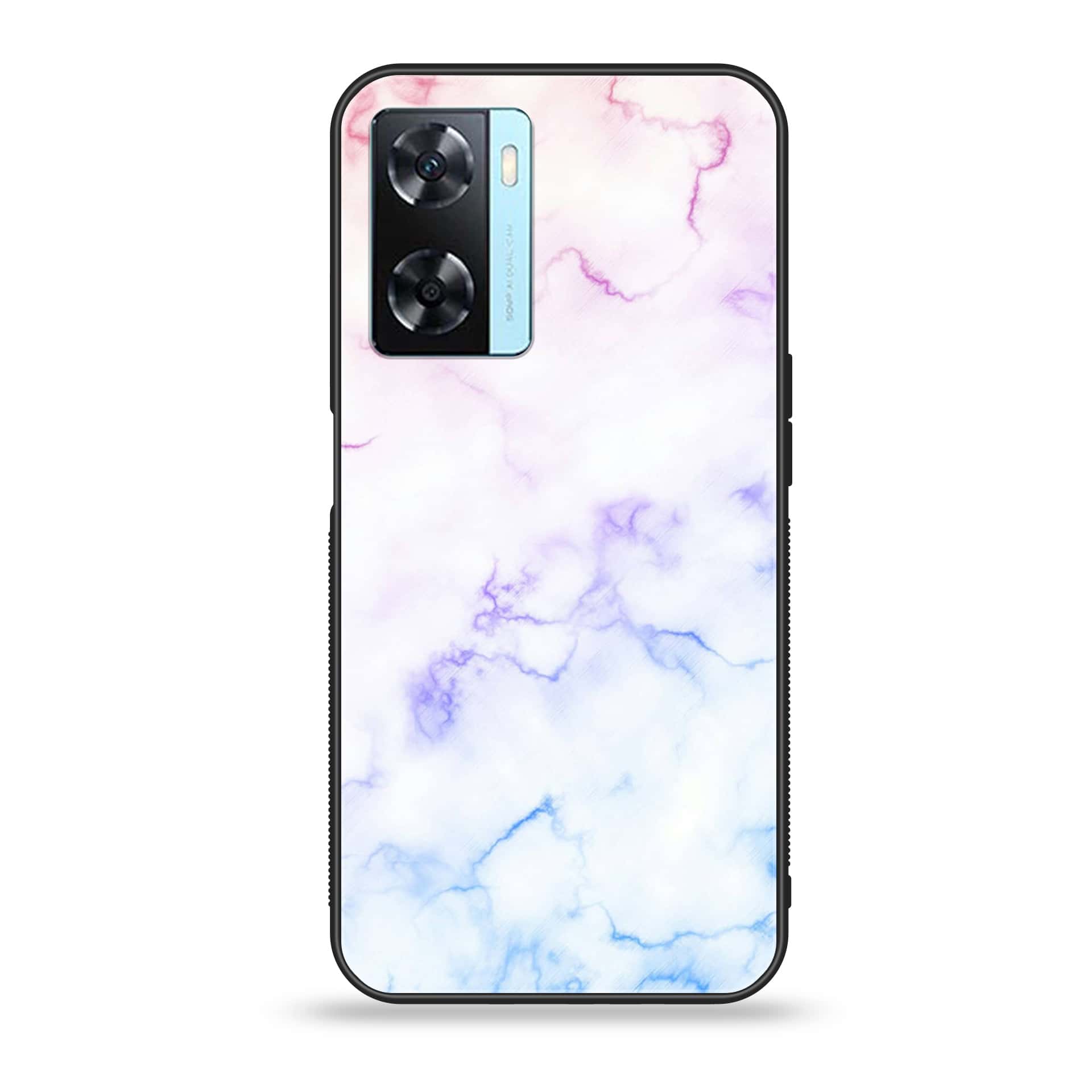 OnePlus Nord N20 SE - White Marble Series - Premium Printed Glass soft Bumper shock Proof Case