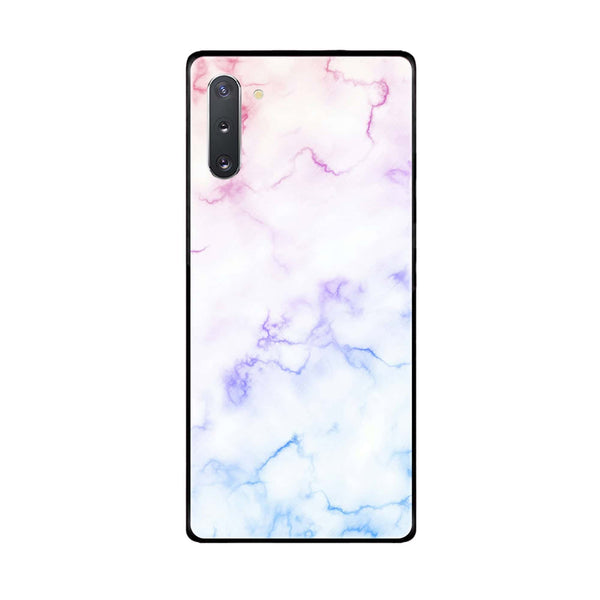 Samsung Galaxy Note 10  White Marble Design 2  Premium Printed Glass soft Bumper shock Proof Case CS-39151