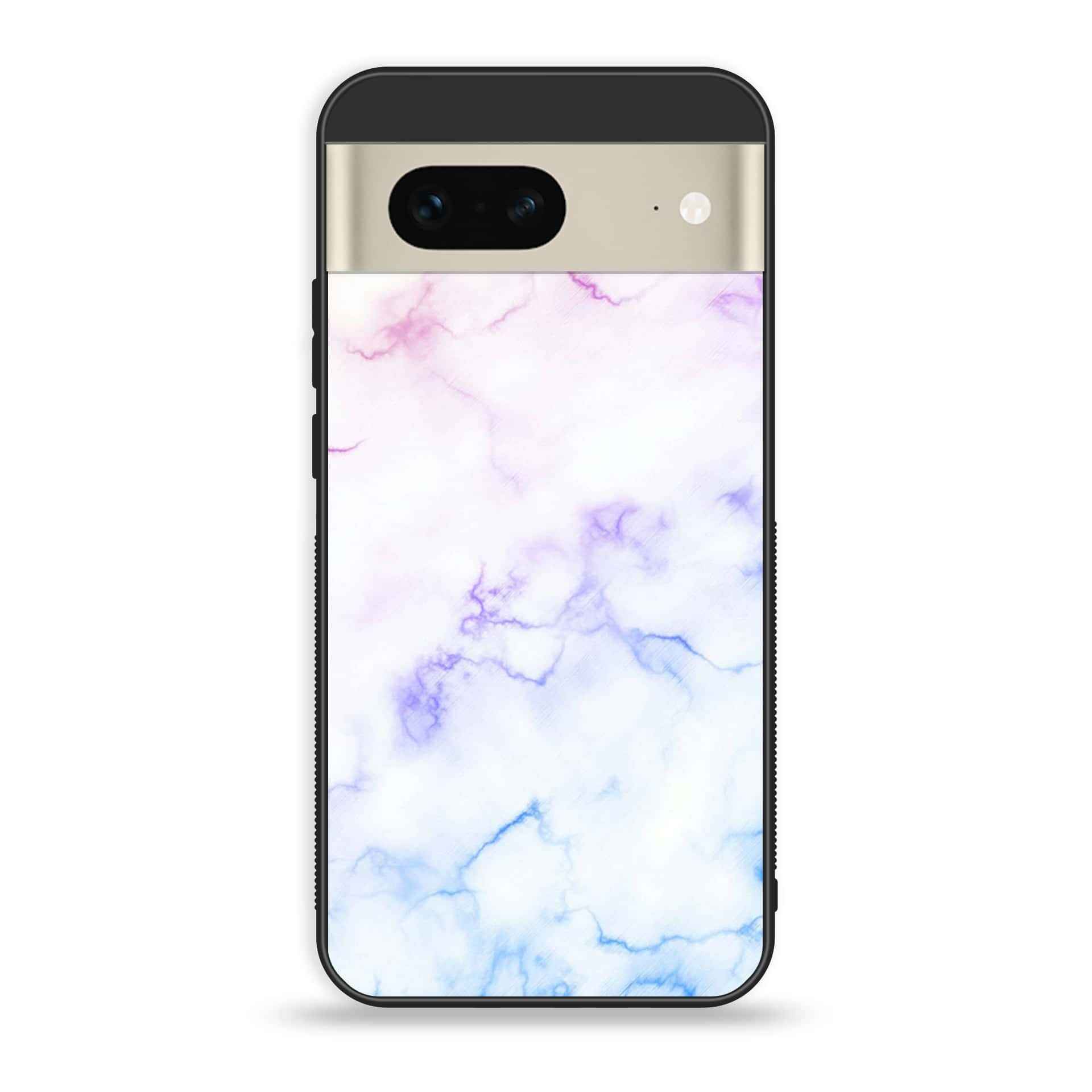 Google Pixel 7a  - White Marble Series - Premium Printed soft Bumper Shock Proof Case