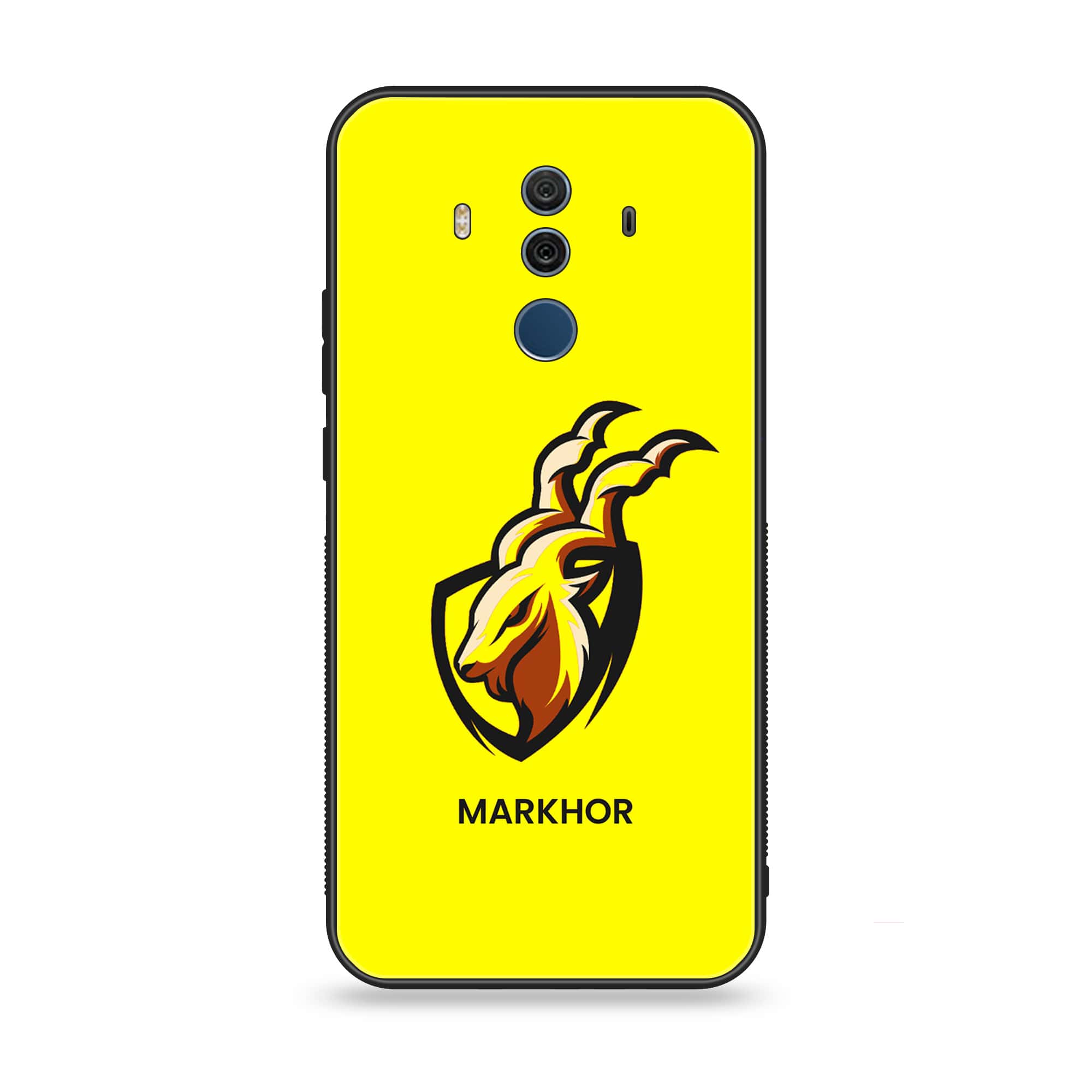 Huawei Mate 10 Pro - Markhor Series - Premium Printed Glass soft Bumper shock Proof Case
