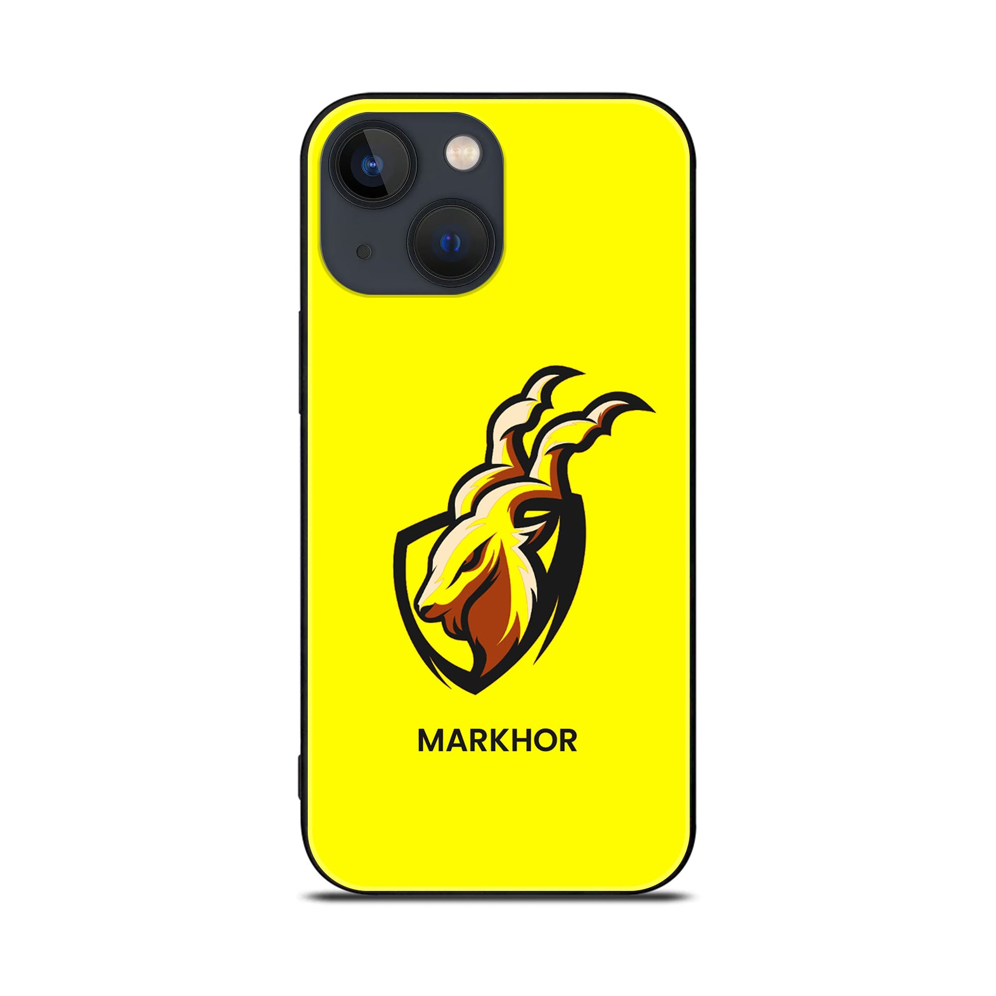 iPhone 14 - Markhor Series - Premium Printed Glass soft Bumper shock Proof Case
