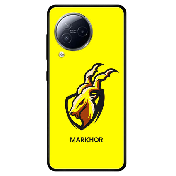 XIAOMI CIVI 3 - Markhor Design 8 - Premium Printed Glass soft Bumper shock Proof Case CS-40667