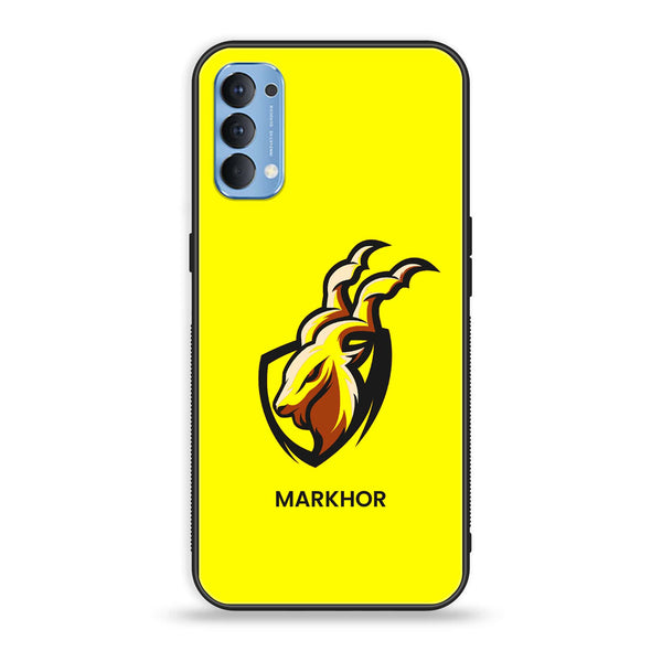 Oppo Reno 5 Pro 5G Markhor Design 8 Premium Printed Glass soft Bumper shock Proof Case CS-11206