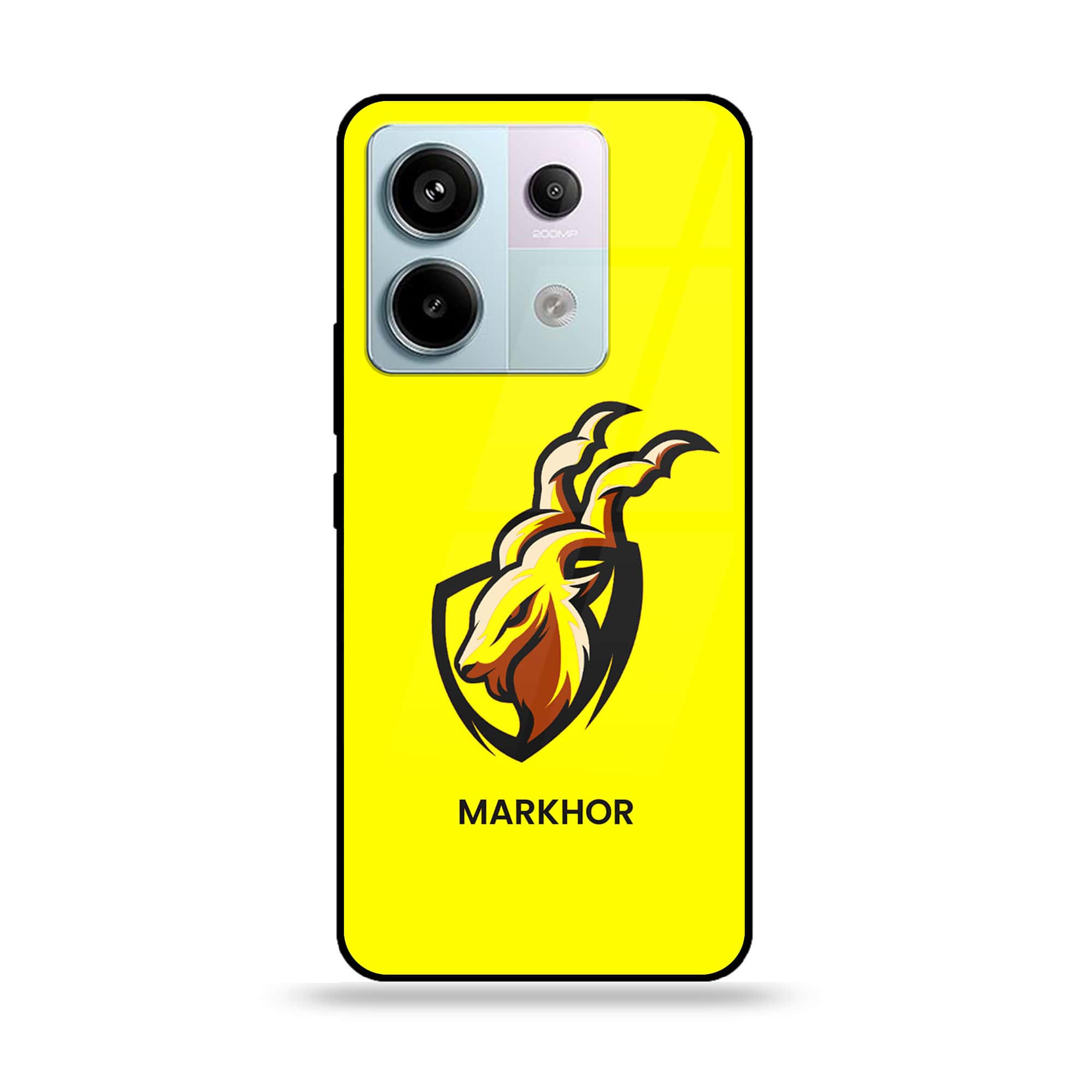 Redmi Note 13 Pro 4G - Markhor Series - Premium Printed Glass soft Bumper shock Proof Case