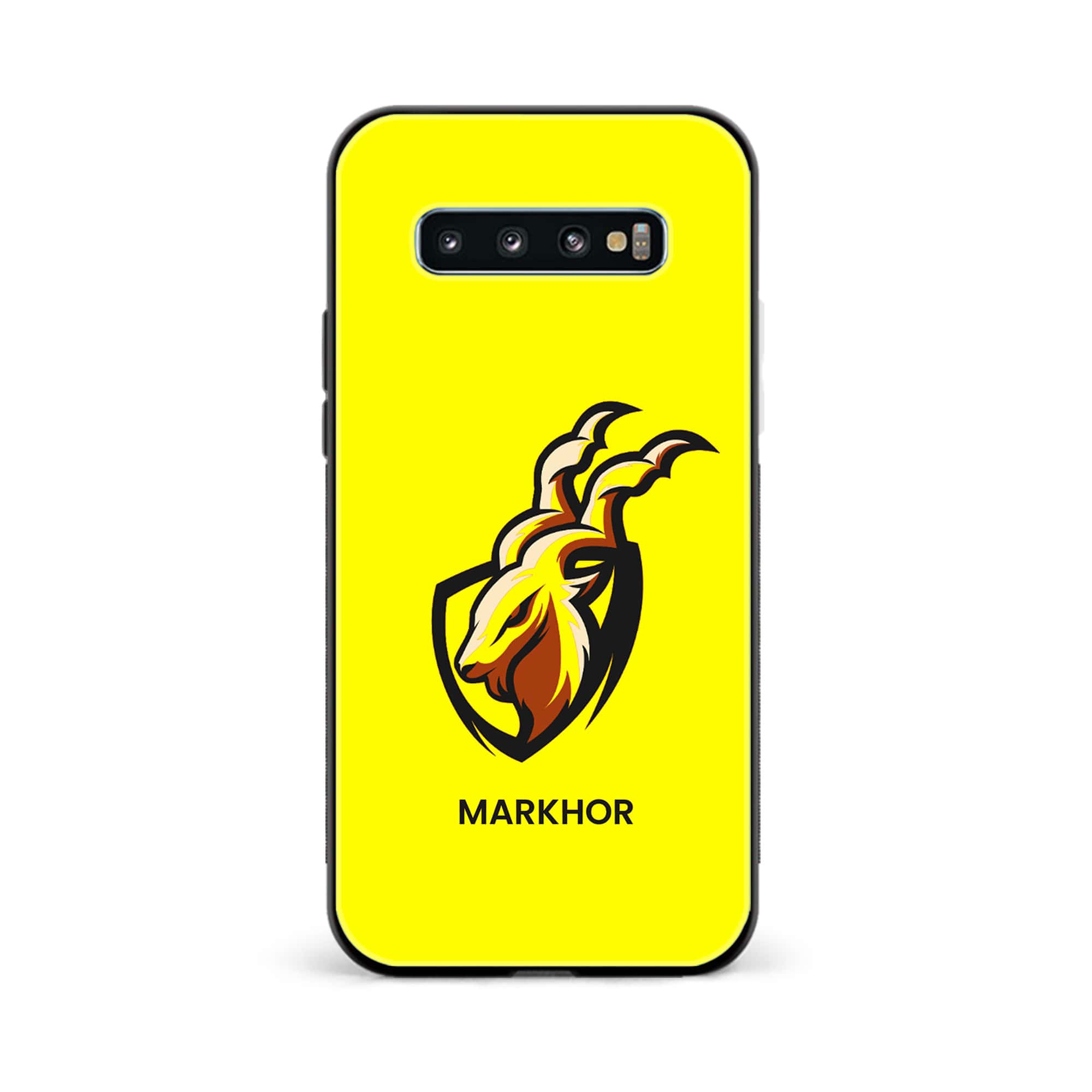 Galaxy S10 Plus - Markhor Series - Premium Printed Glass soft Bumper shock Proof Case