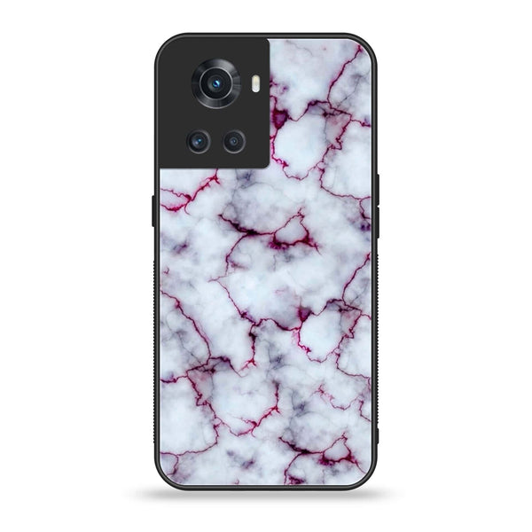 OnePlus Ace 5G -  White Marble Series - Premium Printed Glass soft Bumper shock Proof Case