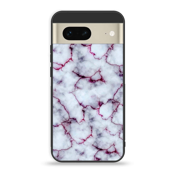 Google Pixel 7a  - White Marble Series - Premium Printed soft Bumper Shock Proof Case