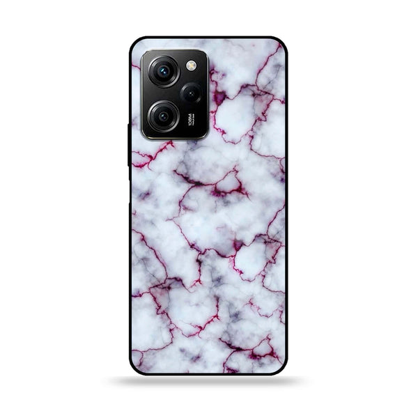 Xiaomi Poco X5 Pro - White Marble Series - Premium Printed Glass soft Bumper shock Proof Case