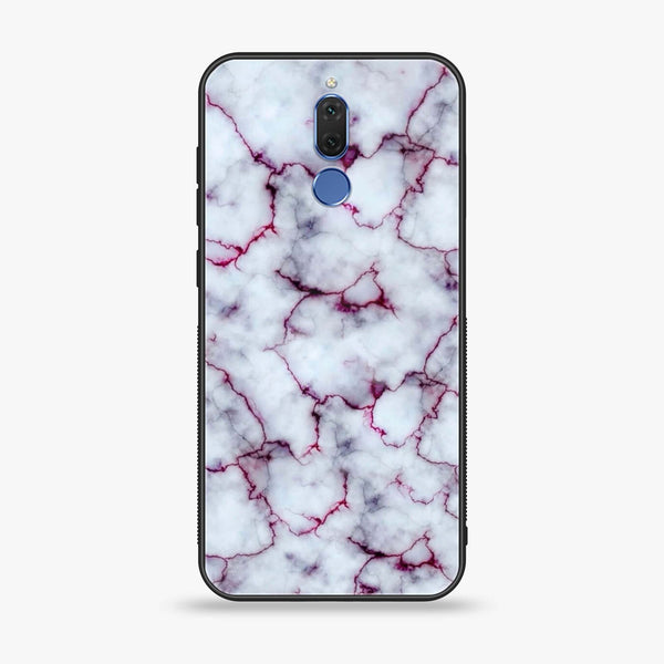 Huawei Mate 10 Lite - White Marble Design 1- Premium Printed Glass soft Bumper shock Proof Case CS-11073