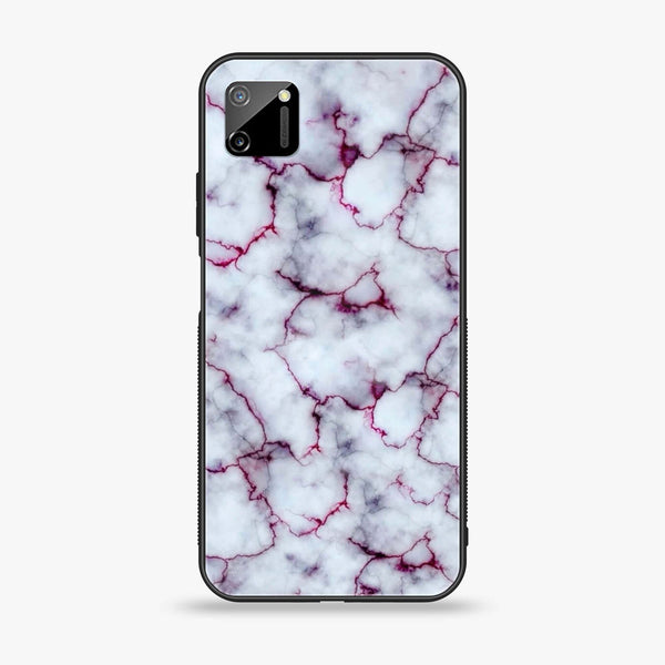 Realme C11 - White Marble - Premium Printed Glass soft Bumper shock Proof Case