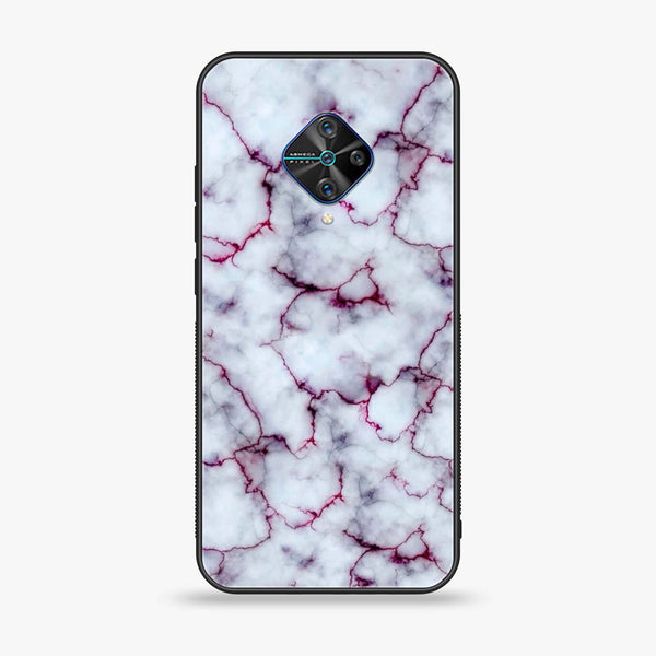 Vivo S1 Pro - White Marble Design 1 - Premium Printed Glass soft Bumper shock Proof Case CS-17429