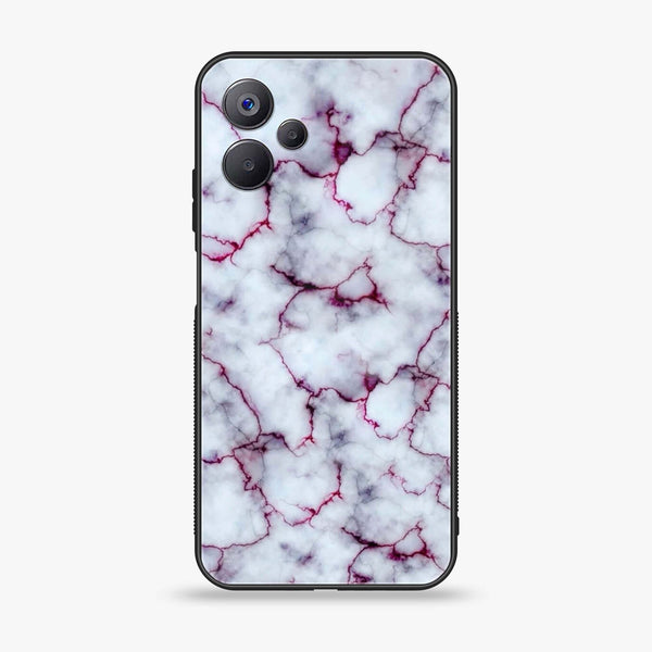Realme 10 5G - White Marble Series - Premium Printed Glass soft Bumper shock Proof Case