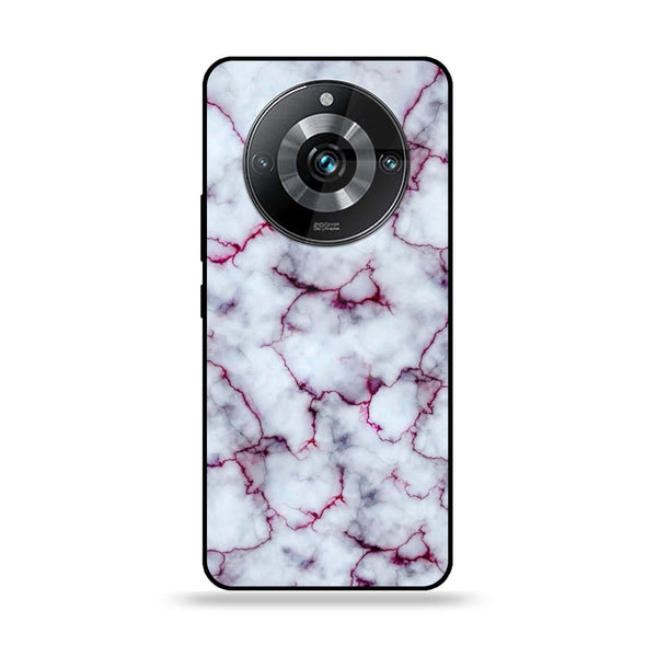 Realme 11 Pro Plus - White Marble Series - Premium Printed Glass soft Bumper shock Proof Case