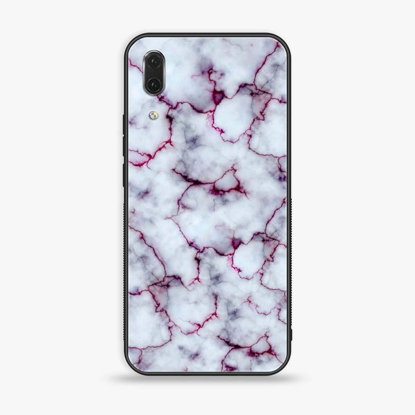 Huawei P20 - White Marble Series - Premium Printed Glass soft Bumper shock Proof Case