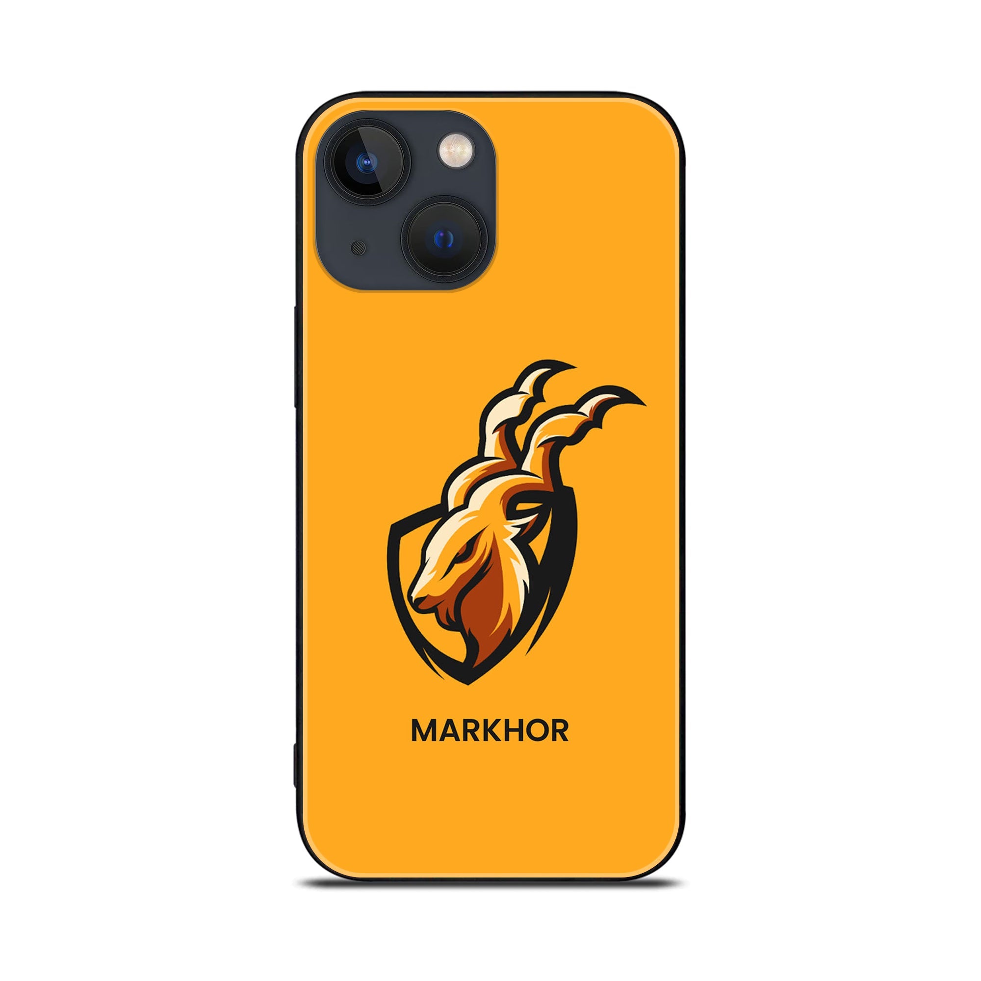 iPhone 14 Plus - Markhor Series - Premium Printed Glass soft Bumper shock Proof Case