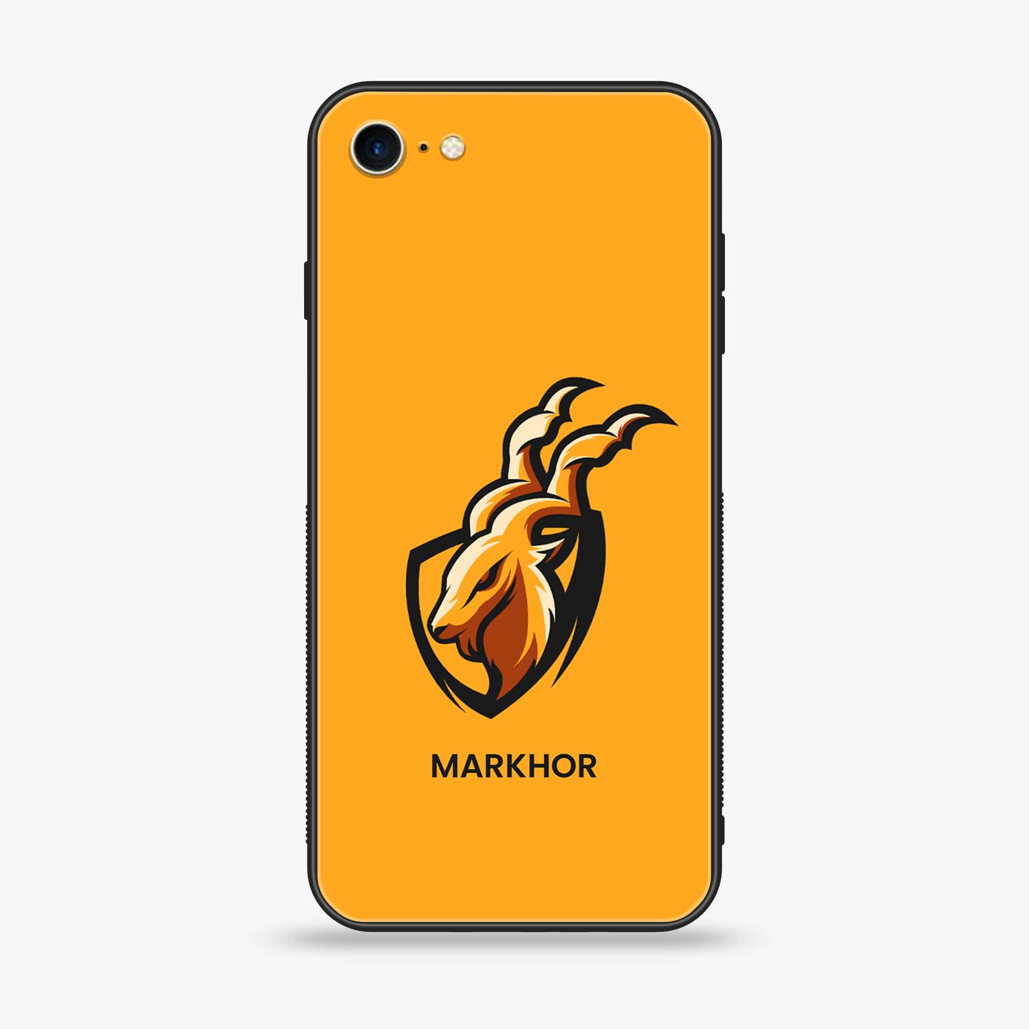 iPhone 8 - Markhor  Series - Premium Printed Glass soft Bumper shock Proof Case