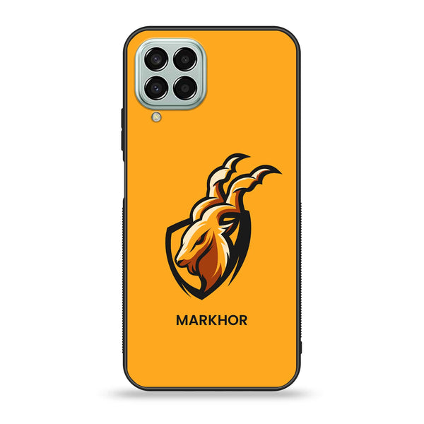 Samsung Galaxy M33 - Markhor Design 7- Premium Printed Glass soft Bumper shock Proof Case CS-7516